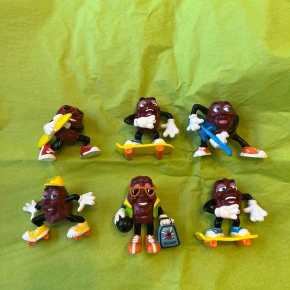 California Raisins Figurines set of 6 Vtg 1988 Collectors Toys 80s Cartoon - Picture 3 of 5